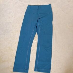 Blue Lululemon Align cropped leggings